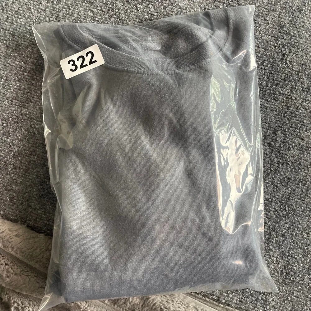 Fruit of the Loom‎ Mens Crewneck Sweatshirt Large Charcoal Grey Faded Fleece